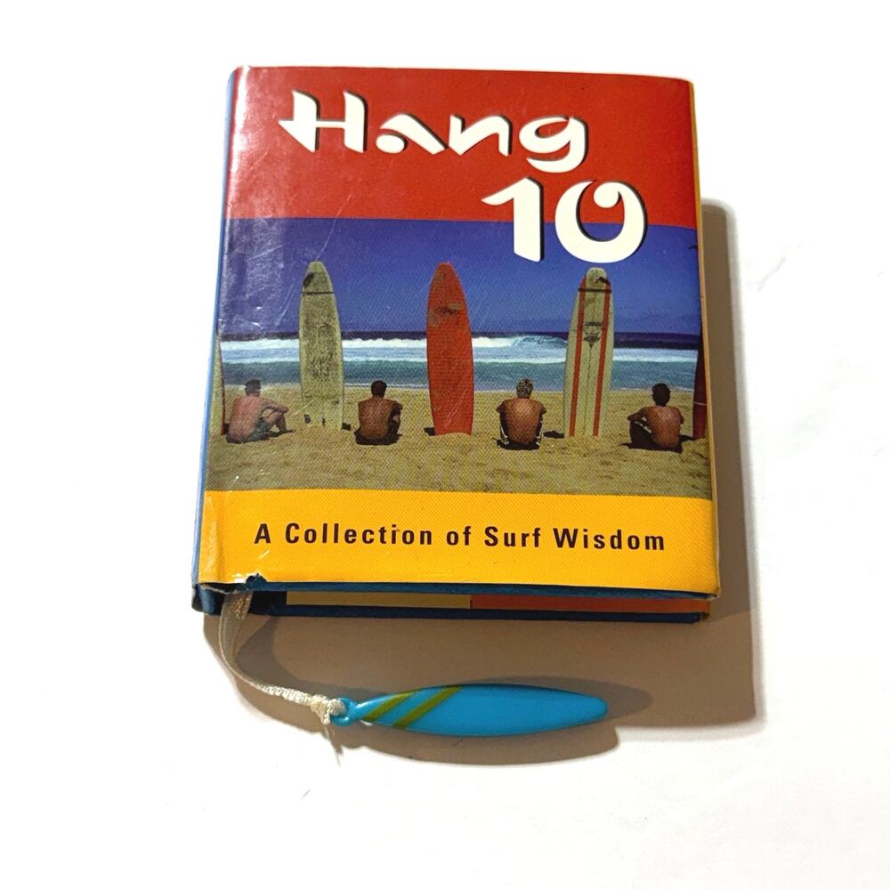 Hang 10 Surf Wisdom Miniature Book 2001 Surfing Kelly Slater Surfboard Bookmark
